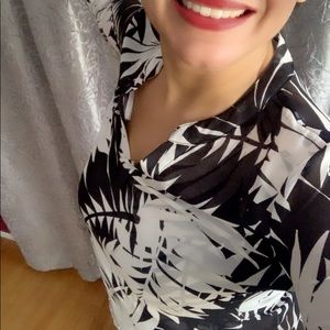 C.C tropical print blouse